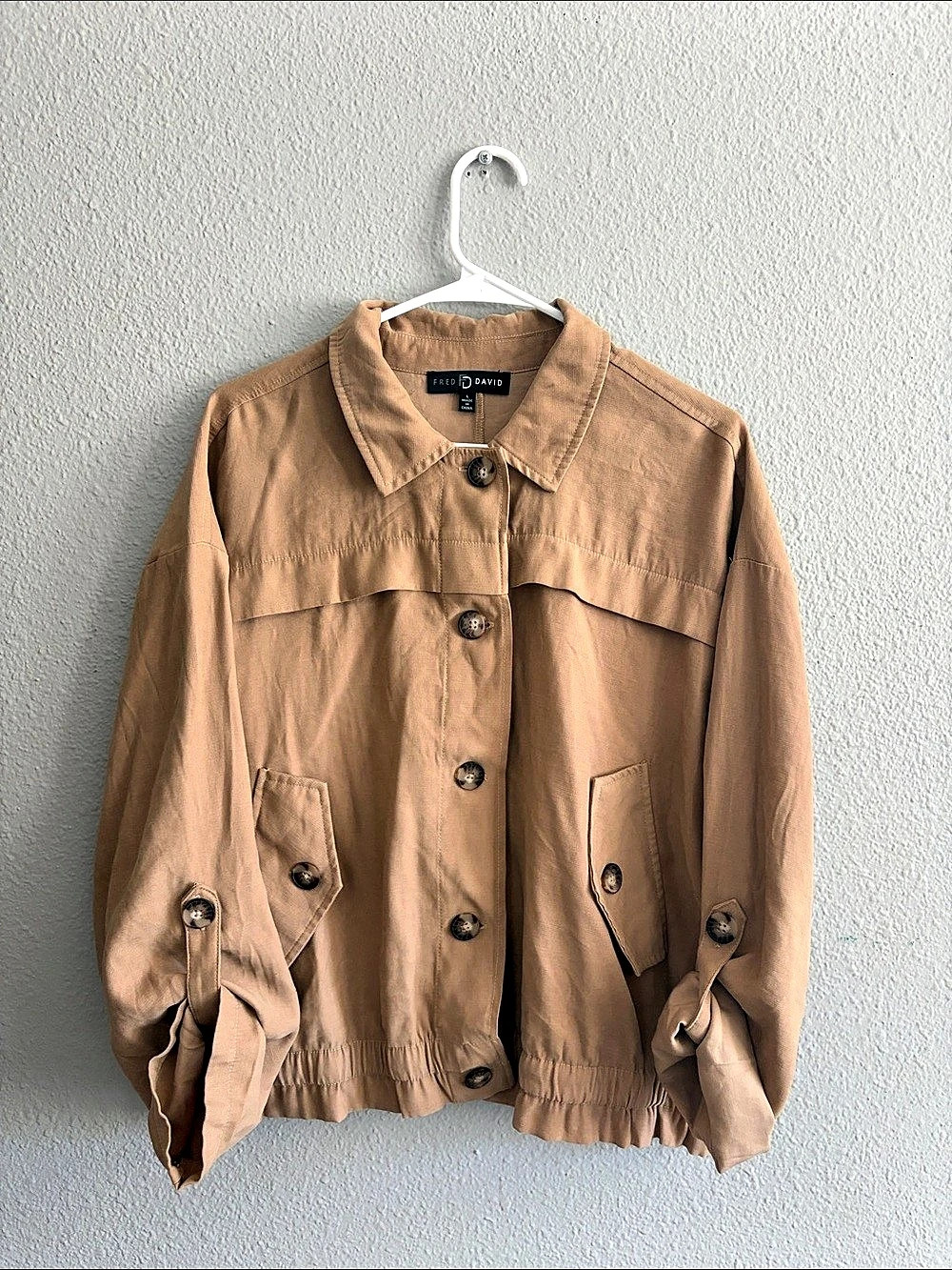 Fred David Utility Jacket in Brown Large
